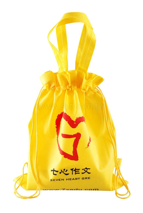 雙色印刷束口袋-不織布材質加提帶背帶後背包-可加LOGO客製化印刷