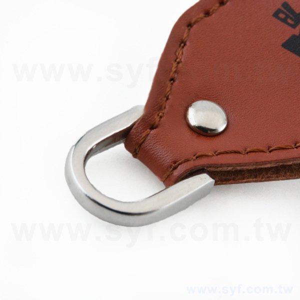 皮製隨身碟-鑰匙圈禮贈品翻轉式USB-皮革材質隨身碟-客製隨身碟容量-採購訂製印刷推薦禮品
