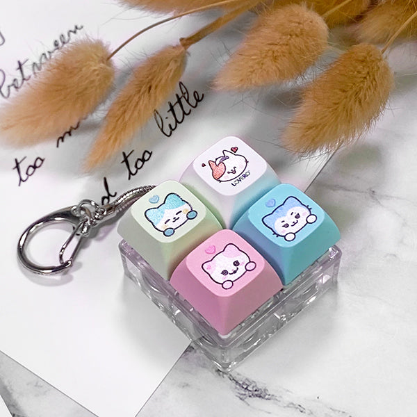 4鍵試軸器LED療癒小物-附鑰匙扣