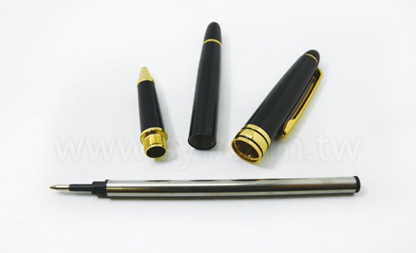典雅黑金禮品筆-開蓋式廣告金屬筆-可客製化加印LOGO