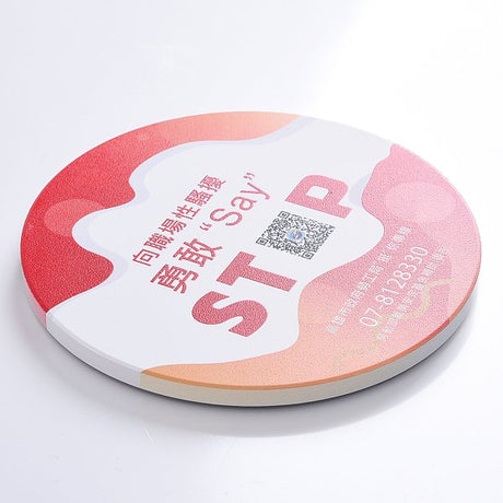 客製陶瓷超強吸水止滑圓型杯墊