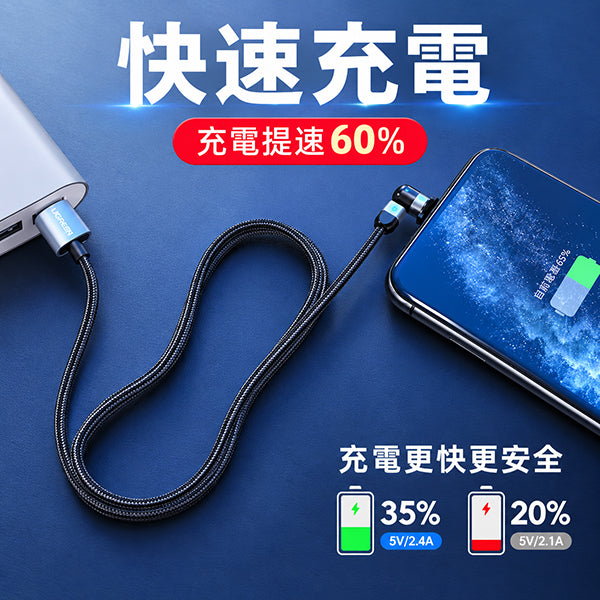 三合一磁吸接頭充電線