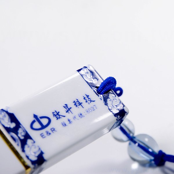 青花瓷隨身碟-陶瓷隨身碟-可加LOGO客製化印刷
