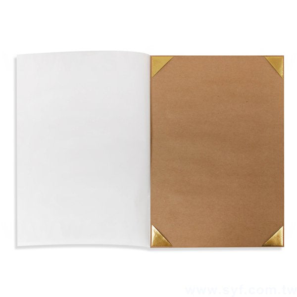 極簡風格左翻證書夾-牛皮紙材質無印刷-畢業禮物首選