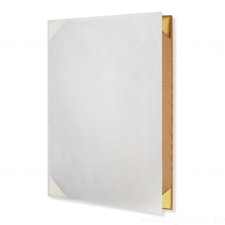 極簡風格左翻證書夾-牛皮紙材質無印刷-畢業禮物首選