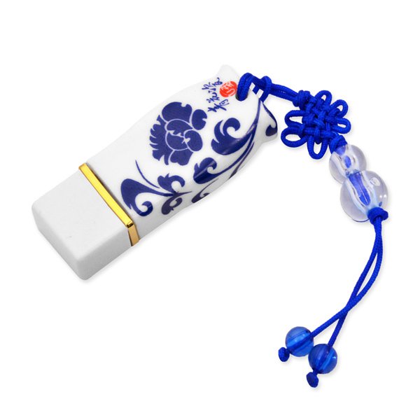 青花瓷隨身碟-陶瓷隨身碟-可加LOGO客製化印刷