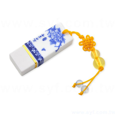 青花瓷隨身碟-陶瓷隨身碟-可加LOGO客製化印刷
