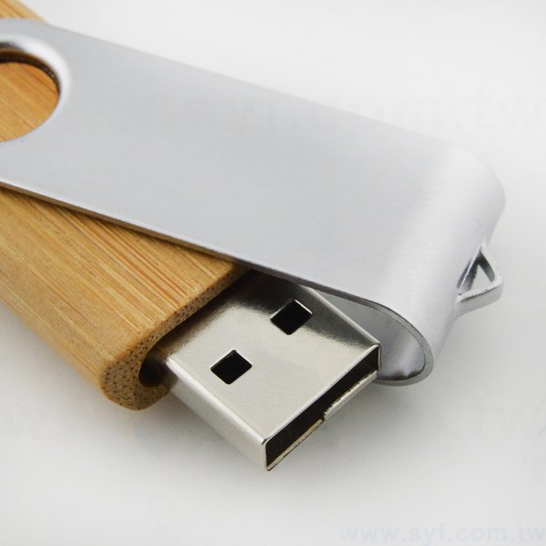 環保隨身碟-原木禮贈品USB-木製金屬旋轉隨身碟-客製隨身碟容量-採購訂製印刷推薦禮品
