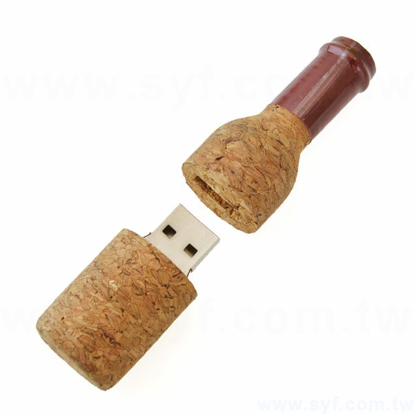環保隨身碟-木製軟木塞禮贈品USB-酒瓶造型隨身碟-客製隨身碟容量-採購訂製印刷推薦禮品