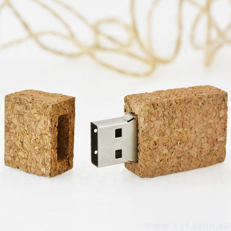 環保隨身碟-木製禮贈品USB-軟木塞造型隨身碟-客製隨身碟容量-採購訂製印刷推薦禮品