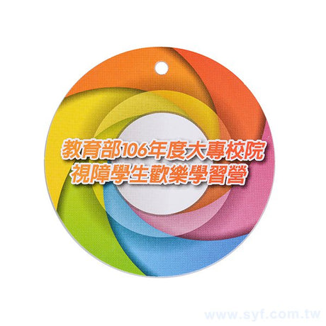 圓型3M-造型吊牌印刷-70x70mmx2-行李吊牌製作-客製化吊牌設計