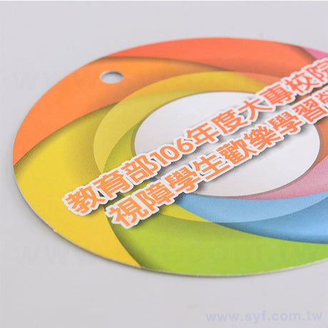 圓型3M-造型吊牌印刷-70x70mmx2-行李吊牌製作-客製化吊牌設計