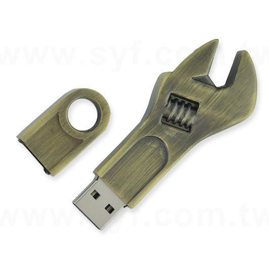 隨身碟-造型文具禮贈品-板手金屬USB隨身碟-客製隨身碟容量-採購訂製印刷推薦禮品