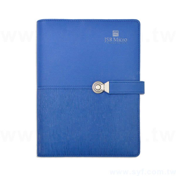 經典線條工商日誌-按壓式魚眼磁扣活頁筆記本-可訂製內頁及客製化加印LOGO