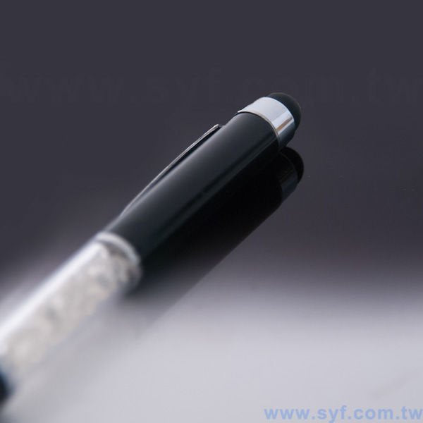 水晶電容觸控筆-金屬廣告禮品筆-多功能觸控廣告原子筆-兩種款式可選-採購批發贈品筆