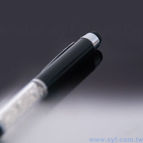 水晶電容觸控筆-金屬廣告禮品筆-多功能觸控廣告原子筆-兩種款式可選-採購批發贈品筆
