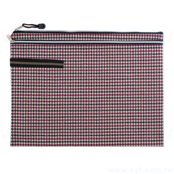 拉鍊袋-牛津布千鳥紋材質-無印刷