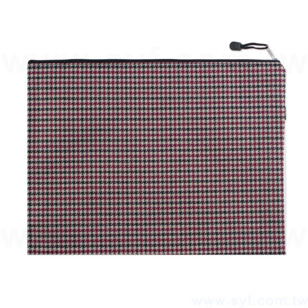 拉鍊袋-牛津布千鳥紋材質-無印刷