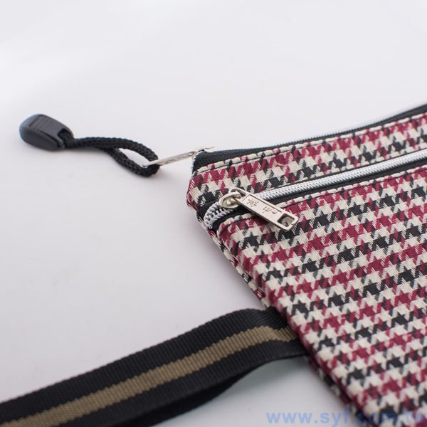 拉鍊袋-牛津布千鳥紋材質-無印刷