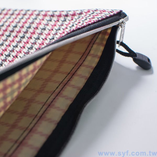拉鍊袋-牛津布千鳥紋材質-無印刷