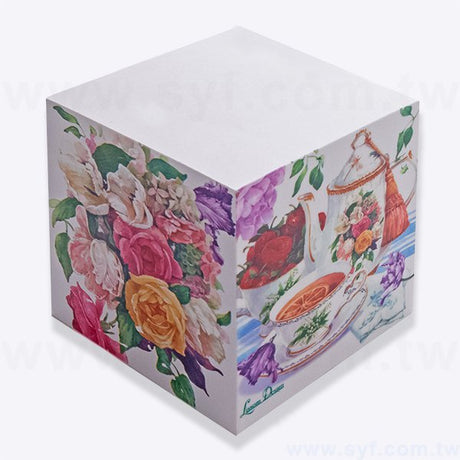 紙磚-方形創意便條紙-四面彩色印刷-禮贈品客製便條紙