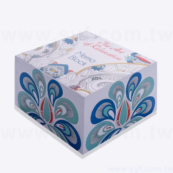 紙磚-方形創意便條紙-四面彩色印刷加封面-禮贈品客製造型便條紙