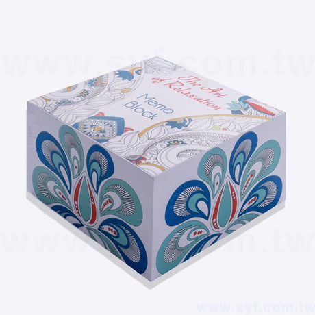 紙磚-方形創意便條紙-四面彩色印刷加封面-禮贈品客製造型便條紙