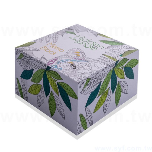 紙磚-方形創意便條紙-四面彩色印刷加封面-禮贈品客製造型便條紙