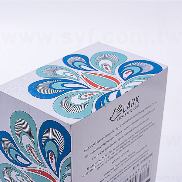 紙磚-方形創意便條紙-四面彩色印刷加封面-禮贈品客製造型便條紙