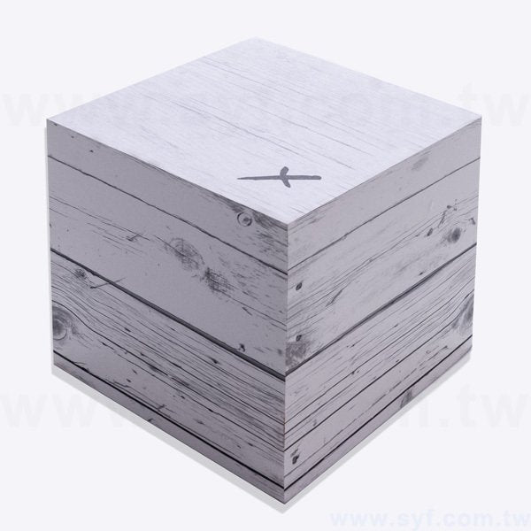 紙磚-方形創意便條紙-四面單色印刷加封面-禮贈品客製造型便條紙