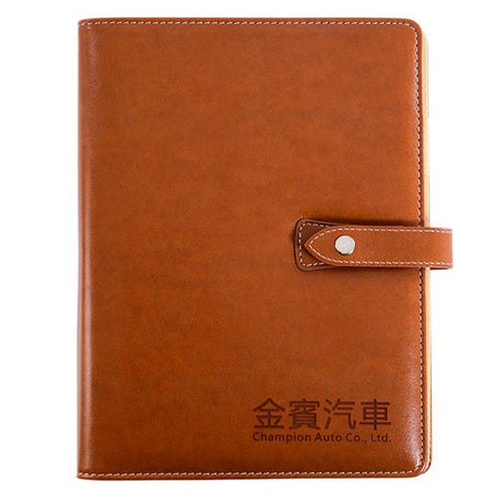 簡約高雅工商日誌-壓扣式活頁筆記本-可訂製內頁及客製化加印LOGO