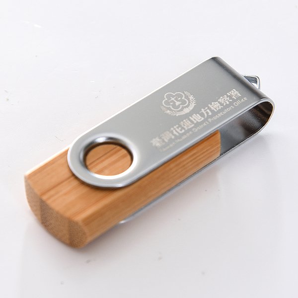 金屬木質隨身碟-原木金屬禮贈品USB-木製金屬旋轉隨身碟-客製隨身碟容量可印製企業logo-採購訂製印刷推薦禮品