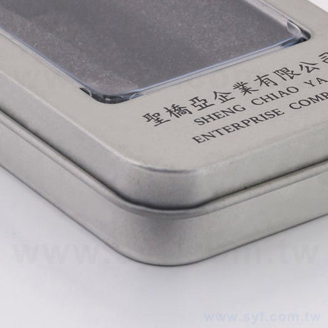 開窗迷你扁方盒-聖橋亞企業有限公司-馬口鐵禮物盒-客製化禮贈品包裝盒
