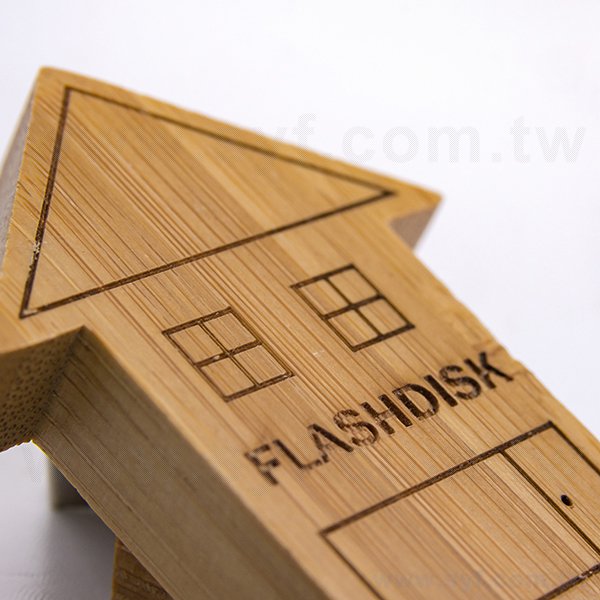 環保隨身碟-原木房屋造型USB-客製隨身碟容量-採購訂製印刷推薦禮品