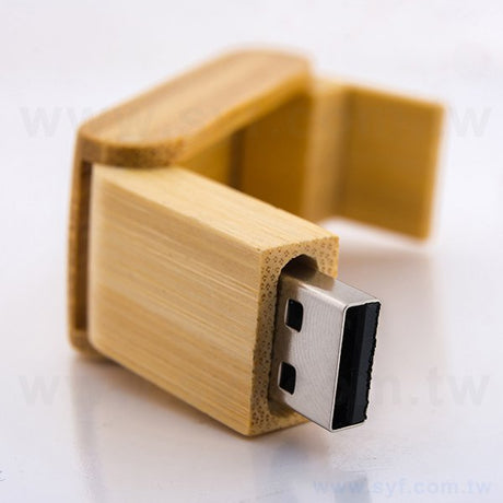環保隨身碟-原木旋轉式USB-客製隨身碟容量-採購訂製印刷推薦禮品