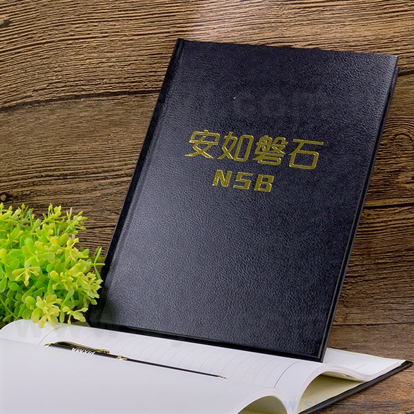 25K精裝筆記本-亮面皮紋錶後版記事本-可客製化內頁及印LOGO