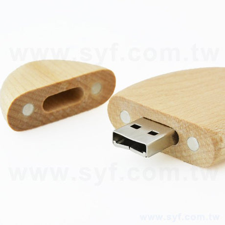 環保隨身碟-原木禮贈品USB-木製橢圓型隨身碟-客製隨身碟容量-採購訂製印刷推薦禮品