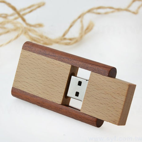 環保隨身碟-原木禮贈品USB-木製翻轉隨身碟-客製隨身碟容量-採購訂製印刷推薦禮品