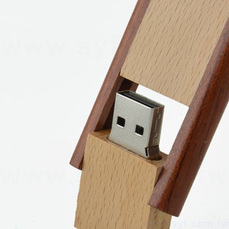 環保隨身碟-原木禮贈品USB-木製翻轉隨身碟-客製隨身碟容量-採購訂製印刷推薦禮品