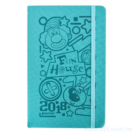 A5皮革烙凹精裝工商日誌