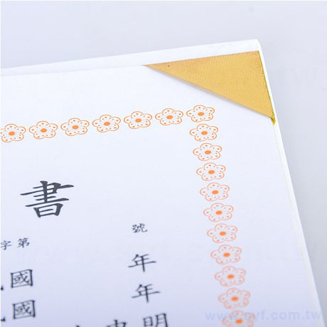  左翻證書夾-A4銅西卡霧膜精裝