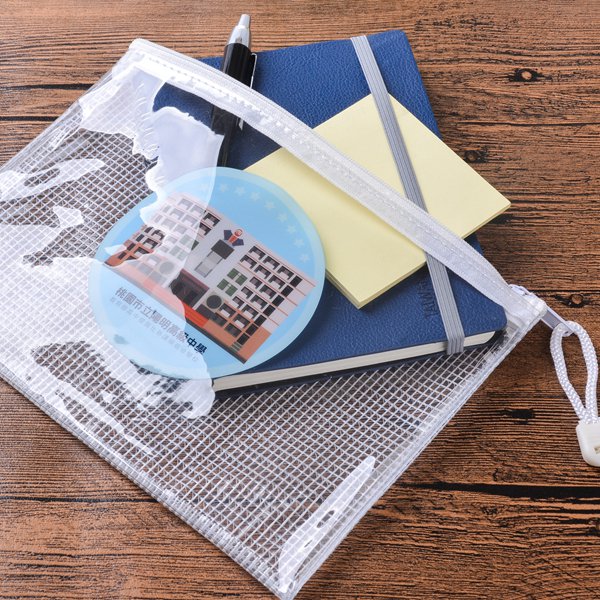 拉鍊袋-PVC網格拉鍊材質